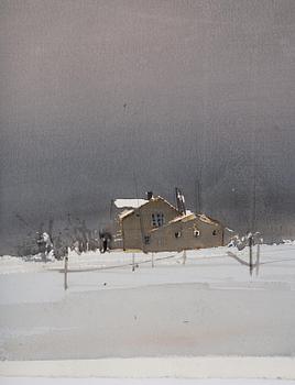 Lars Lerin, "Gimsøy, Lofoten".