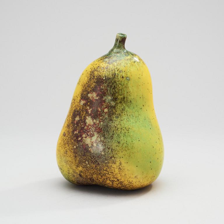 A Hans Hedberg faience pear, Biot, France.