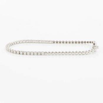 Bracelet 18K white gold with brilliant-cut diamonds.