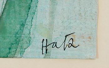 FELIX HATZ, akvarell, signerad.