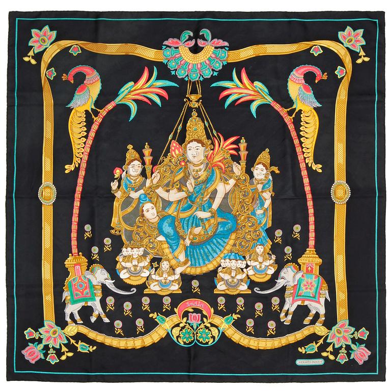 HERMÈS, scarf, "India".