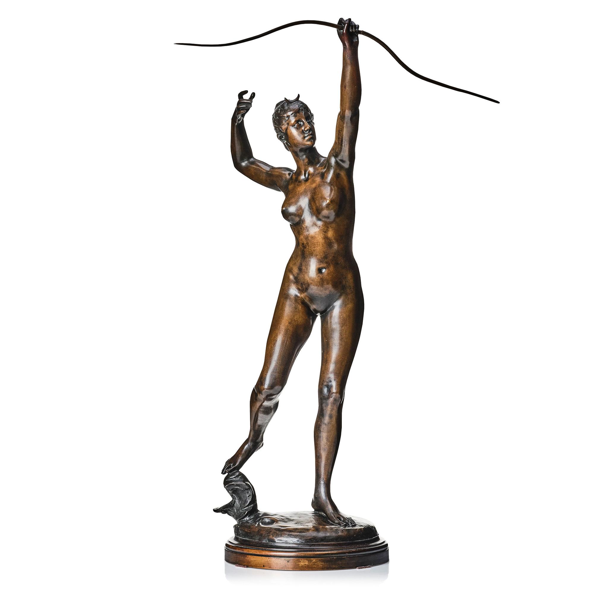 Alexandre Falguière, The hunting goddess Diana.