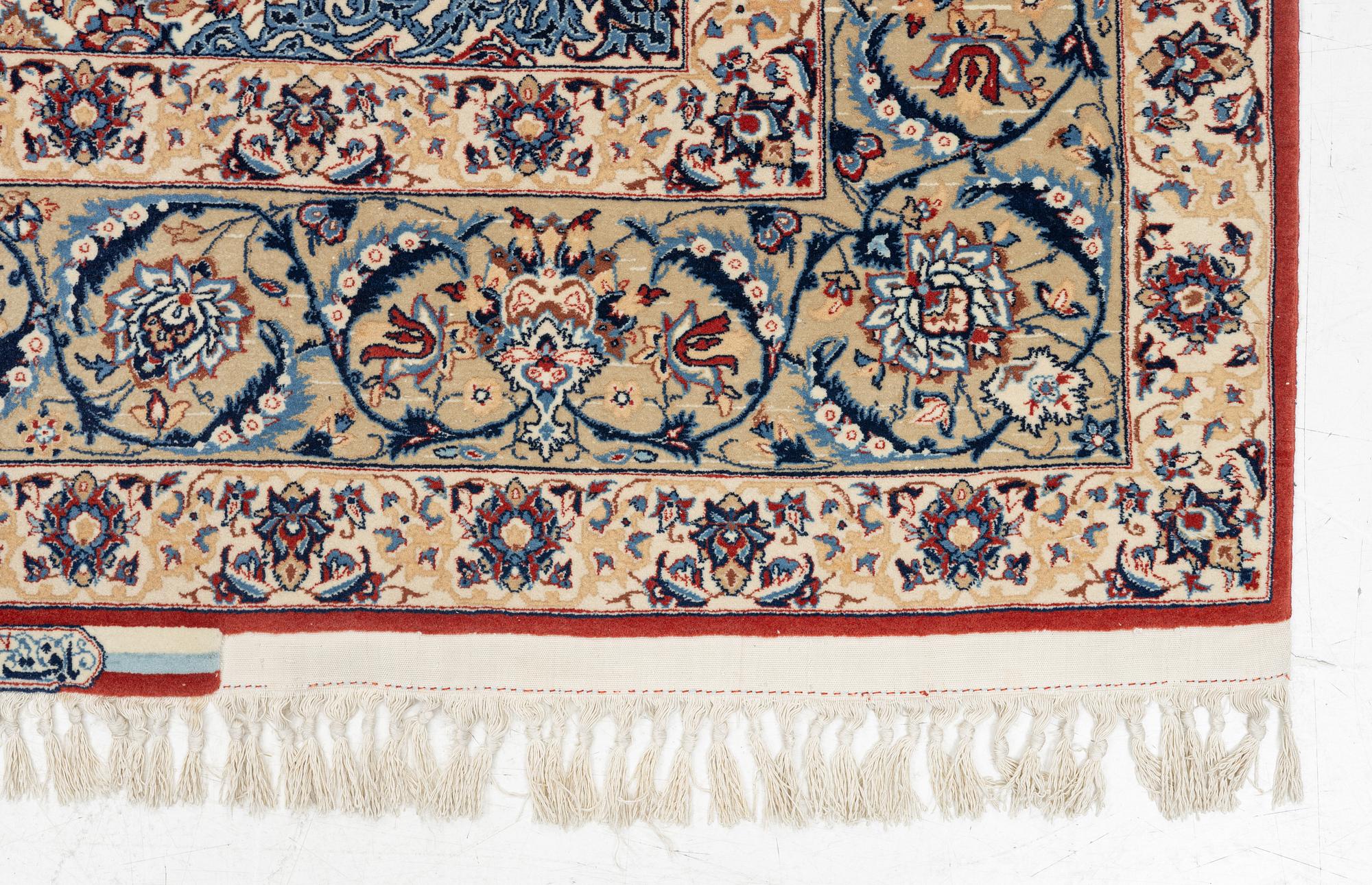 A Isfahan rug, signed (Hossein) Seirafian  222 x 150 cm.