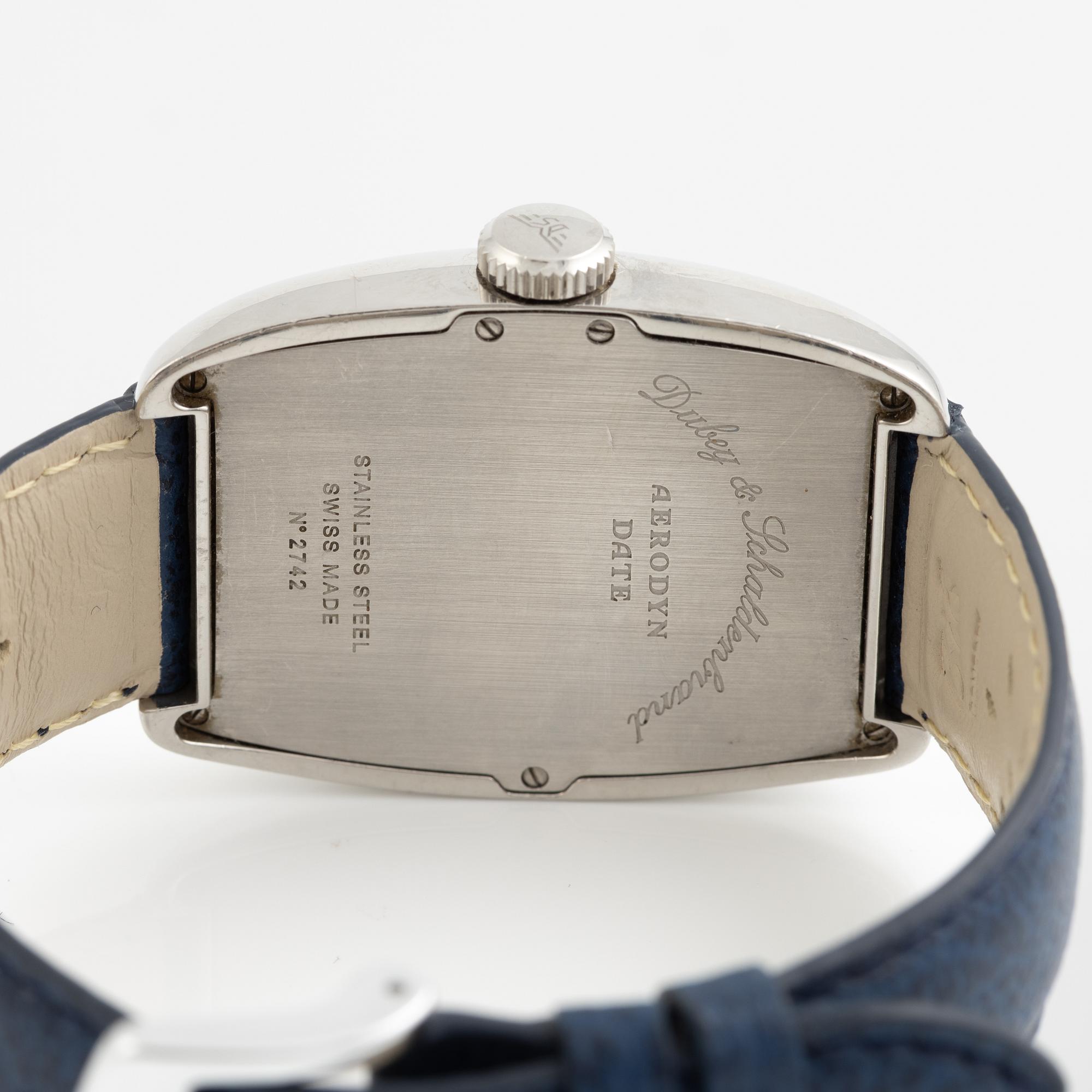 Dubey & Schaldenbrand, Aerodyn, Date, wristwatch, 33 x 43 mm.