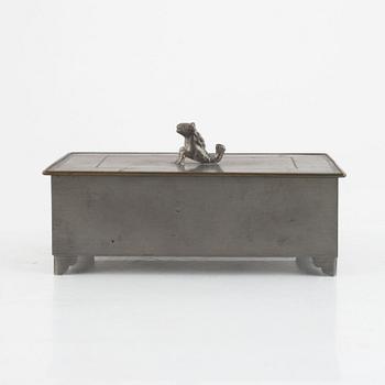 Nils Fougstedt, a pewter box model "273", Firma Svenskt Tenn, Stockholm 1929.