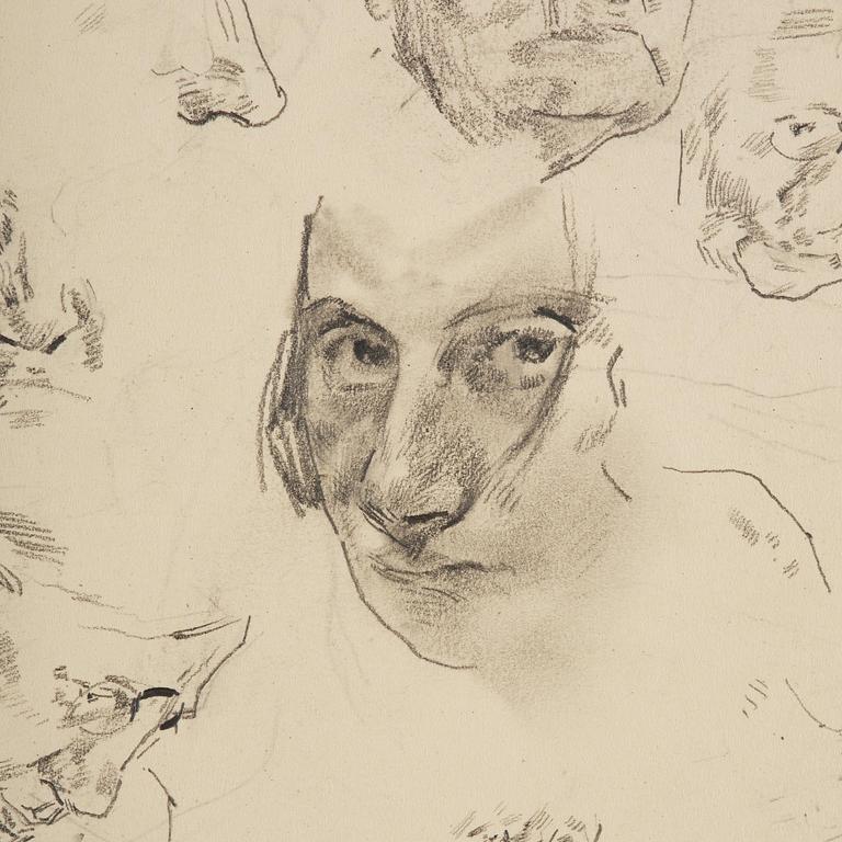 Lotte Laserstein, Portraits - self portrait, Lotte's mother and grandmother.