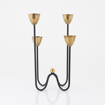 Gunnar Ander, candelabra, Ystad Metall, Sweden, mid-20th century.
