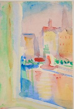 Isaac Grünewald, Model by the window, Stockholm.