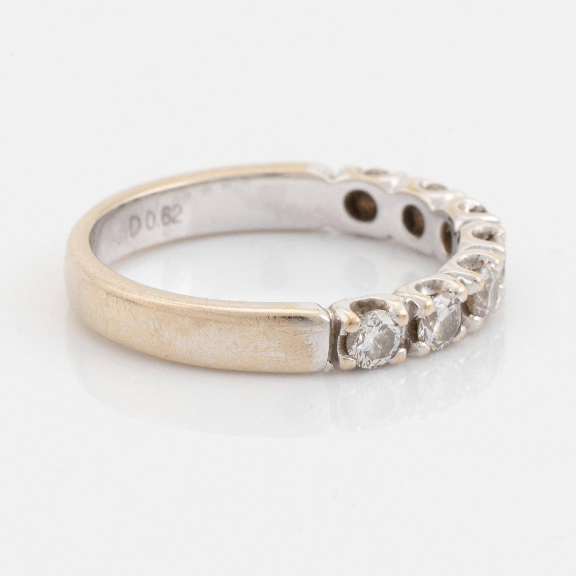 Brilliant cut diamond ring.