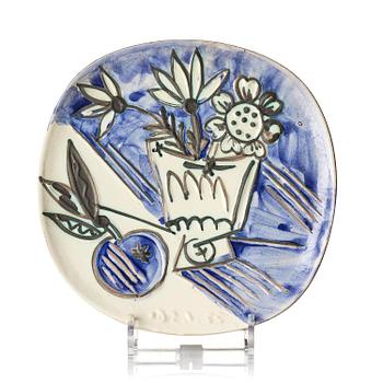 Pablo Picasso, fat, fajans, "Bouquet à la pomme" (A.R. 305), Madoura, Vallauris, Frankrike, efter 1956.