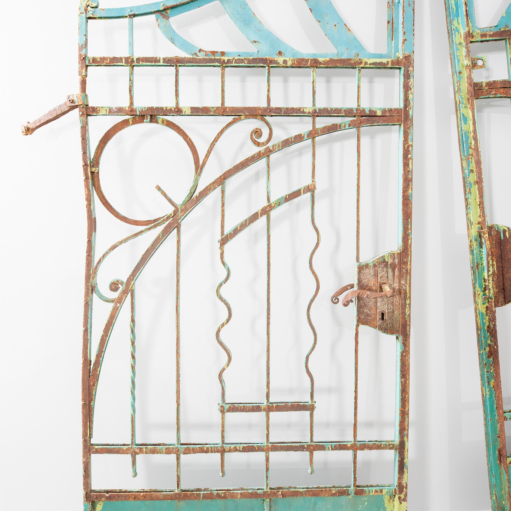 A pair of early 1900s iron gates.