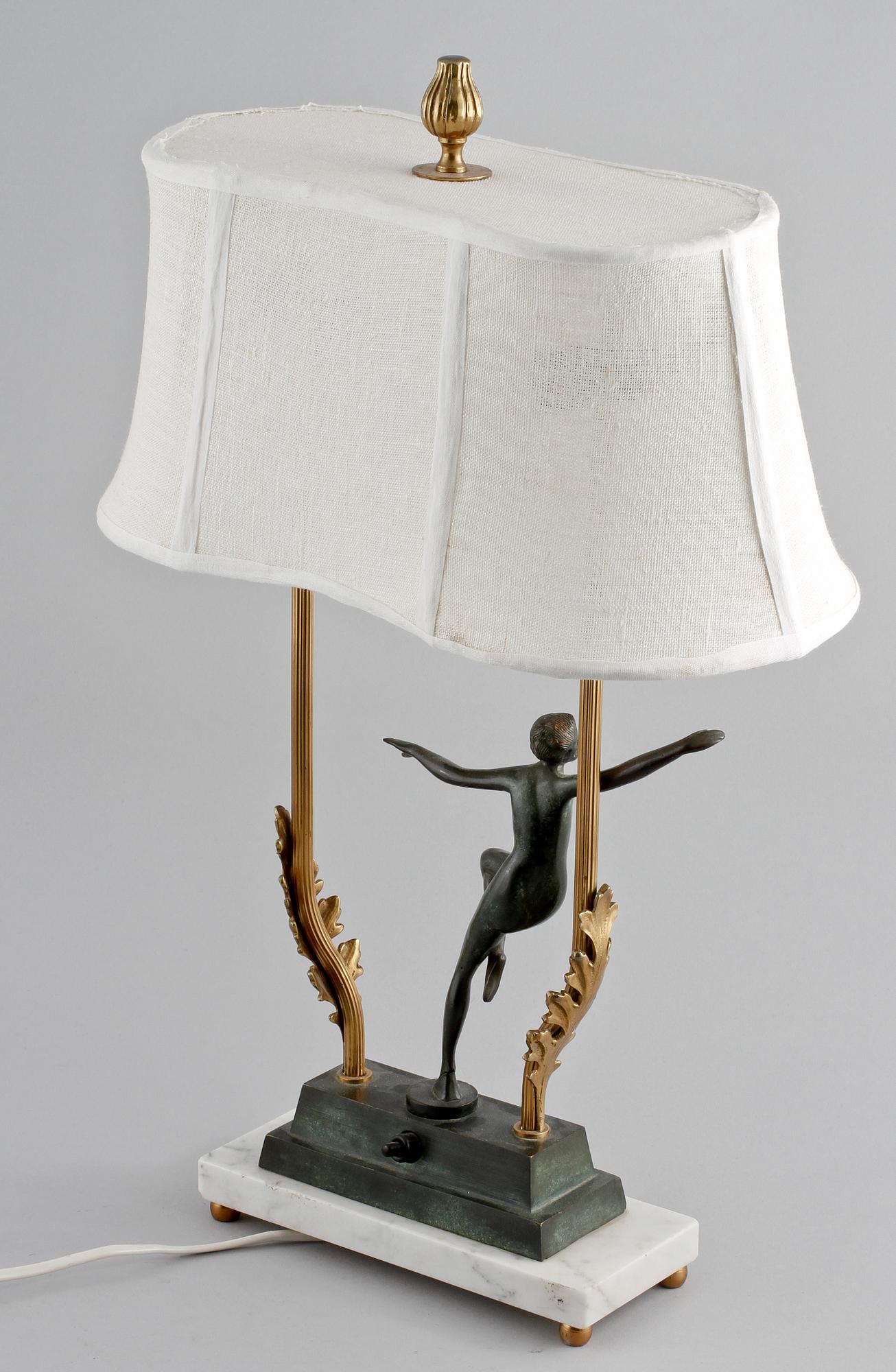 BORDSLAMPA, Josef Lorenzl, art deco, 1930-tal.