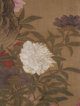A large Chinese painting, by an anonymous artist, Qing dyanasty, 19th Century.