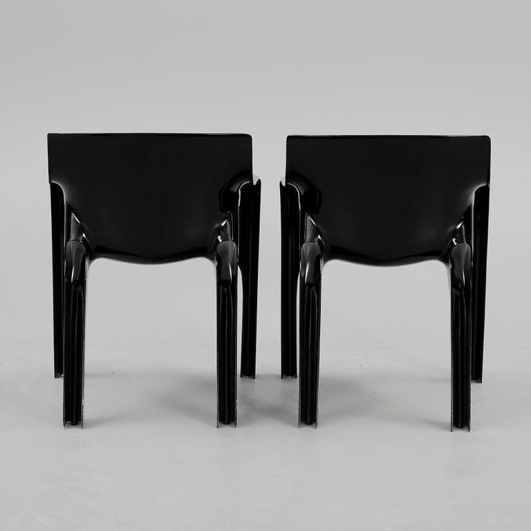 KARMSTOLAR, ett par, "The Gaudi Chair", Vico Magistretti, Artemide, Milano 1960-70-tal.