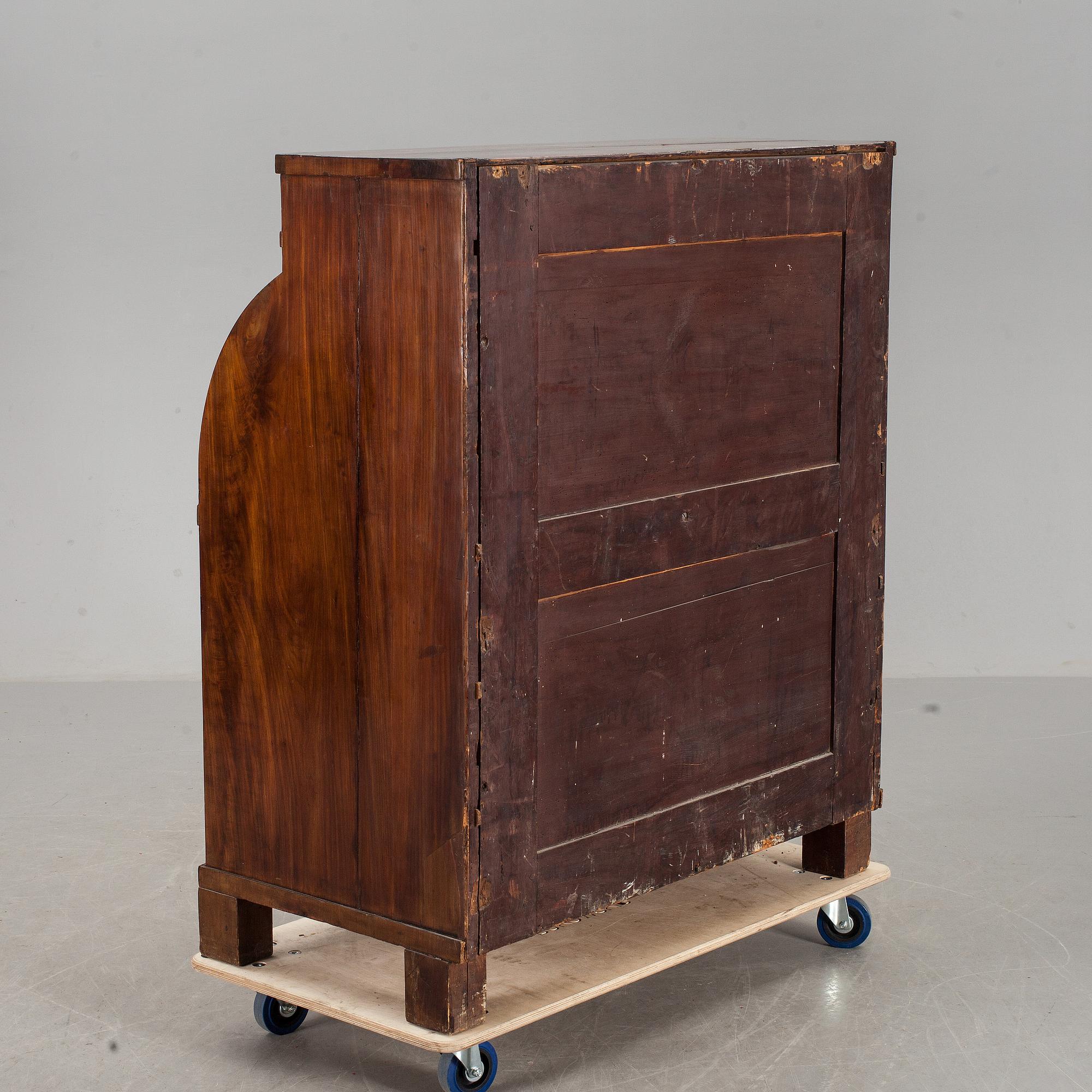 RULLKLAFFSEKRETÄR, senempire, 1800-talets mitt.