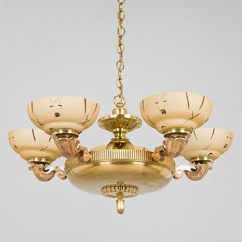 Paavo Tynell, a 1930s pendant lamp '1204/5' for Taito, Finland.