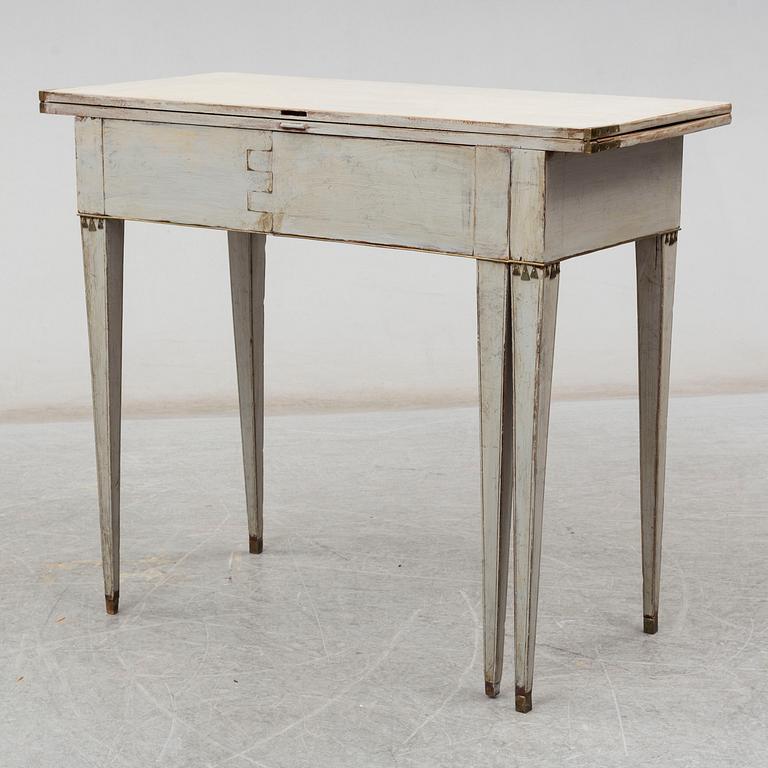 a late gustavian game table from around 1800.