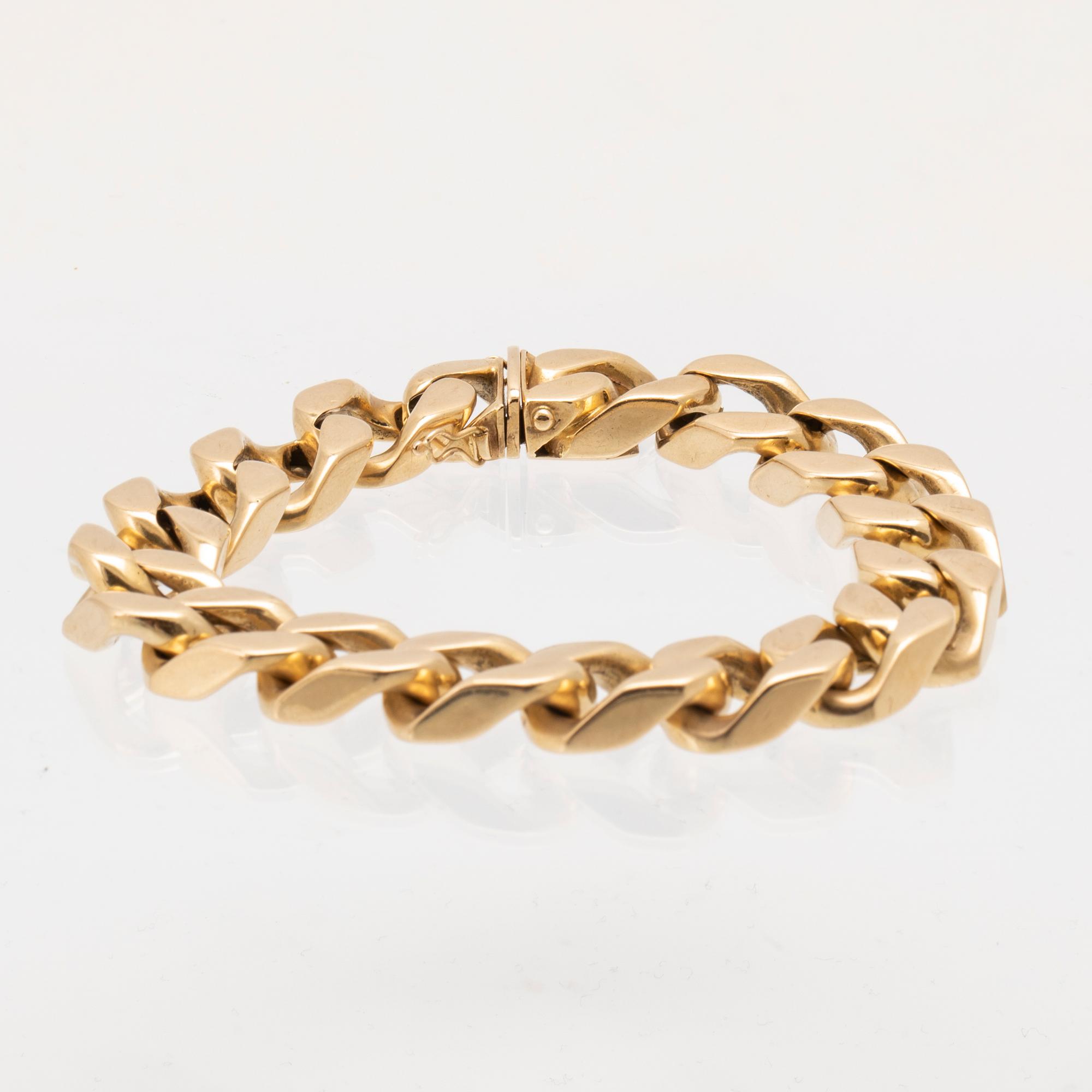 Armband 18K guld manglad pansarlänk.