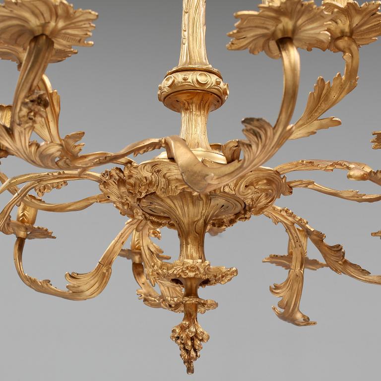 LJUSKRONA, Louis XV-stil, 1800-talets andra hälft. Höjd 90 cm.