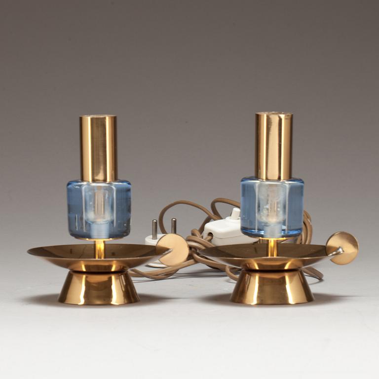 BORDSLAMPOR, ett par, Malmö Metallvarufabrik.