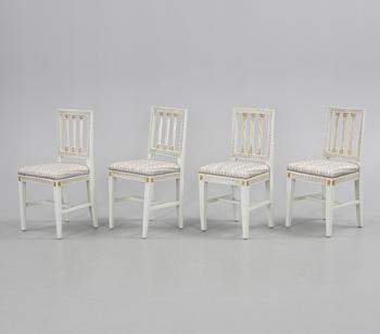 STOLAR, 4 st, gustaviansk stil, 1800-talets andra hälft.