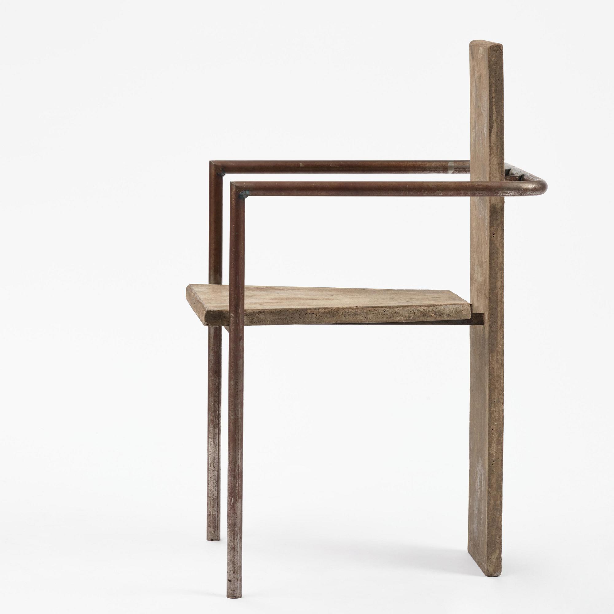 Jonas Bohlin, karmstol, "Concrete", provex, Källemo, Värnamo, efter 1981.