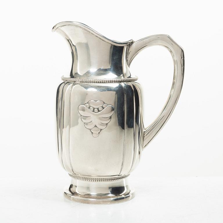 A Danish silver Art Nouveau jug, 1913.
