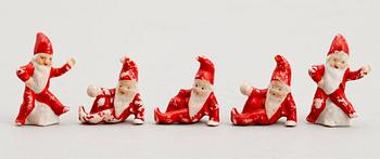 FIGURER, 5 st, biskvi, 1800-/1900-tal.