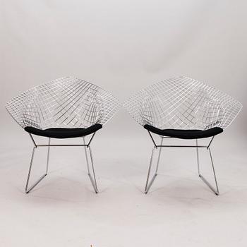 HARRY BERTOIA, fåtöljer, ett par, "Diamond Chair", Knoll, modellen formgiven år 1952.