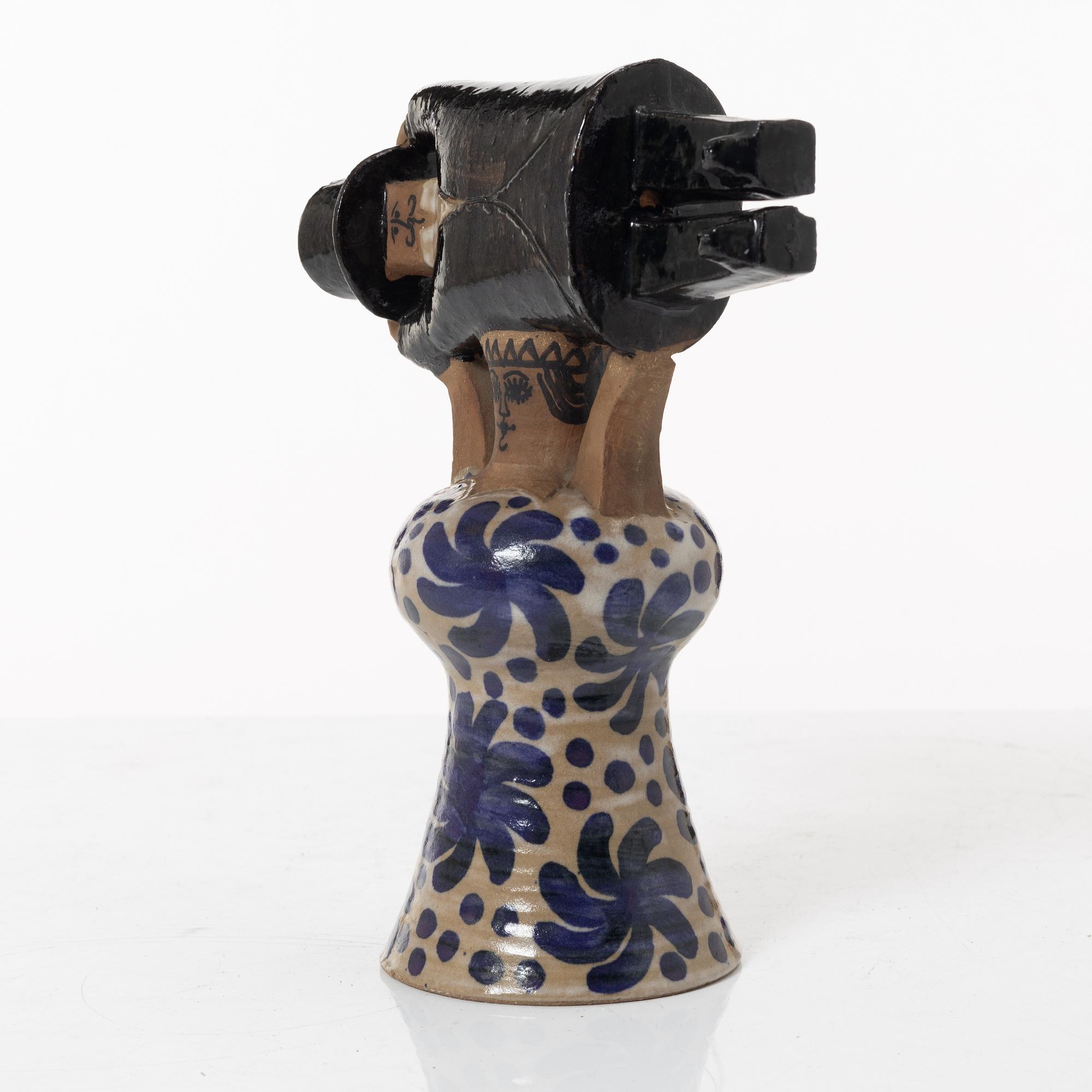 Lisa Larson, a 'Samhällsdebatten' stoneware figurine, Gustavsberg.