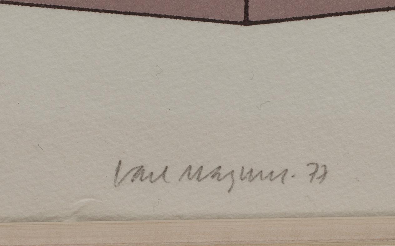 CARL MAGNUS, akvarell. Signerad och daterad -77.