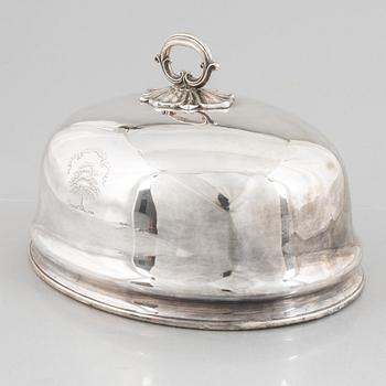 An English plate food dome cover, mark of Elkington & Company, Birmingham 1851.