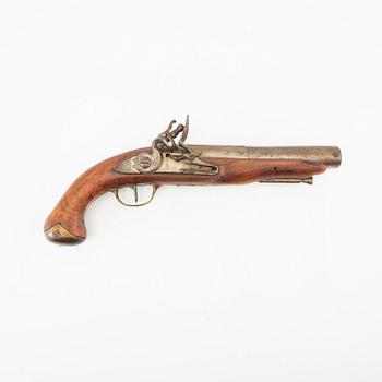 Pistoltrombon med flintlås, 1700- / 1800-talsmodell, senare tillverkning.