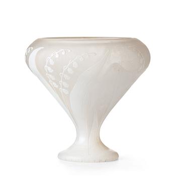 Karl Lindeberg, an Art Nouveau cameo glass vase by Kosta, Sweden.