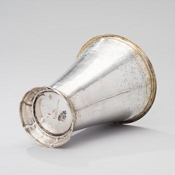 A SWEDISH SILVER BEAKER, Henrik Wittkopf Stockholm 1760, weight 402 g.
