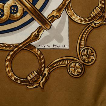 Hermès, two silk scarves.