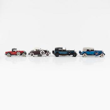 Nine die cast model cars, Franklin Mint.