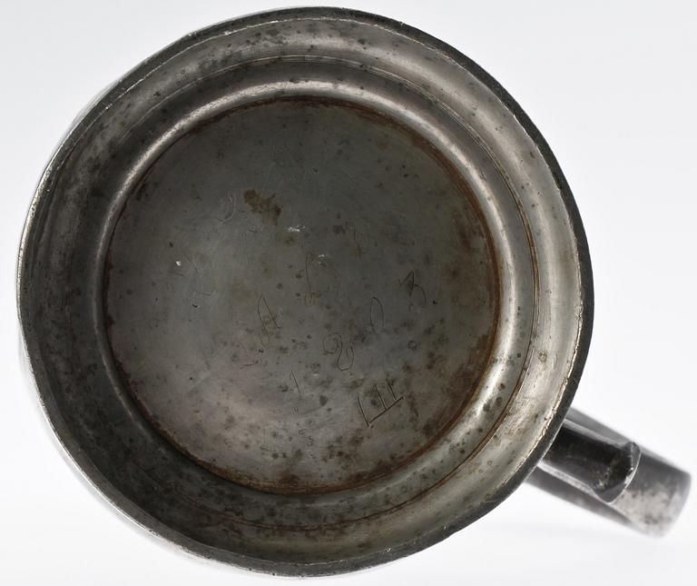 STOP, tenn, Sverige, 1795. Otydl mästarstämplar.