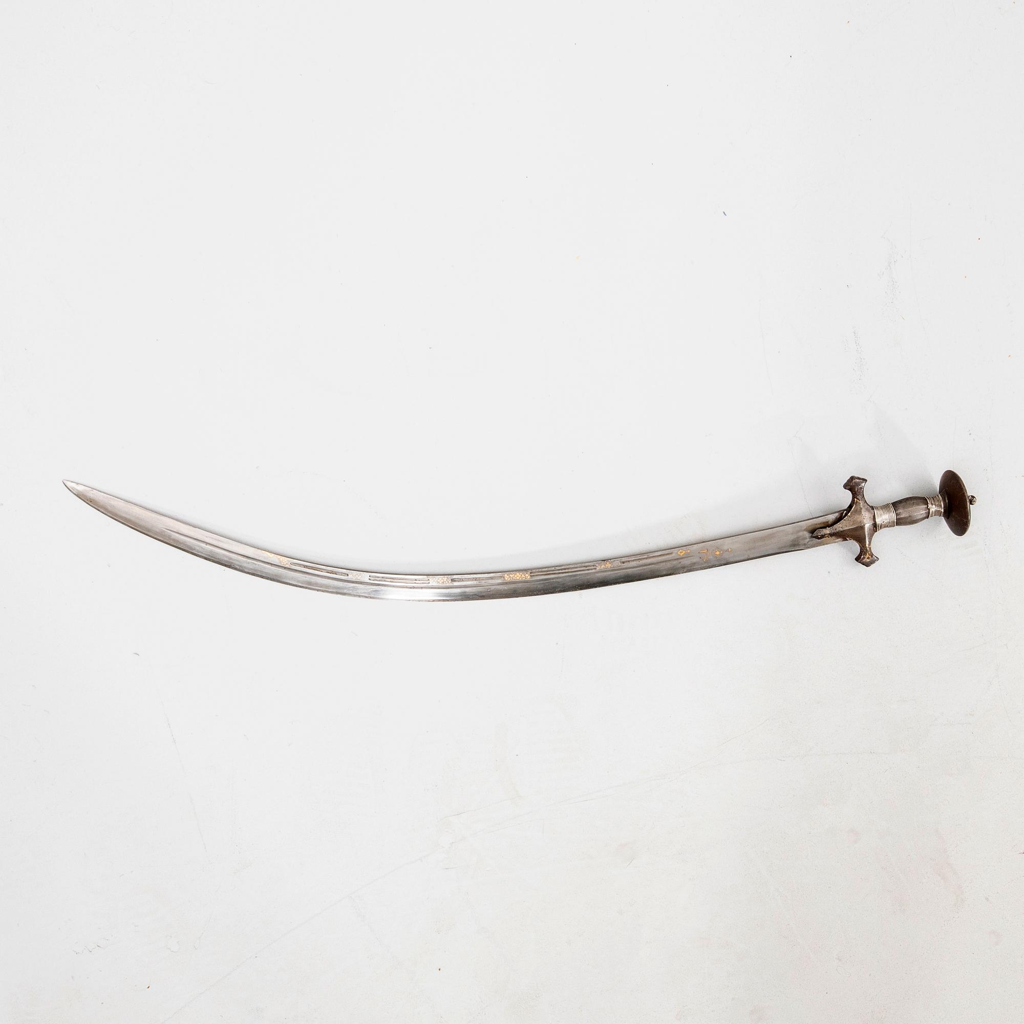 Tulwar / Shamshir, sabre, Afghan - Indian, turn of the Century 1900.