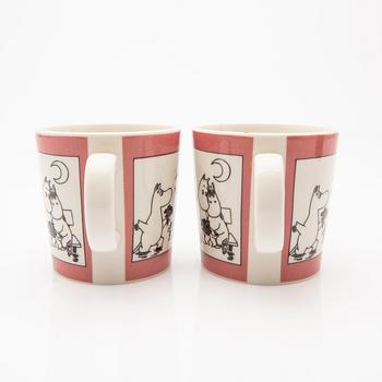 Moomin mugs, a pair, porcelain, Arabia, Finland 1990-1993.