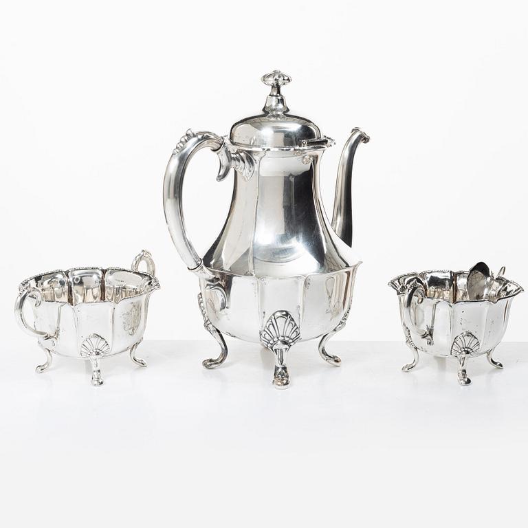 Coffee service, 3 pieces, silver, Dahlström and Co, Örebro 1935.
