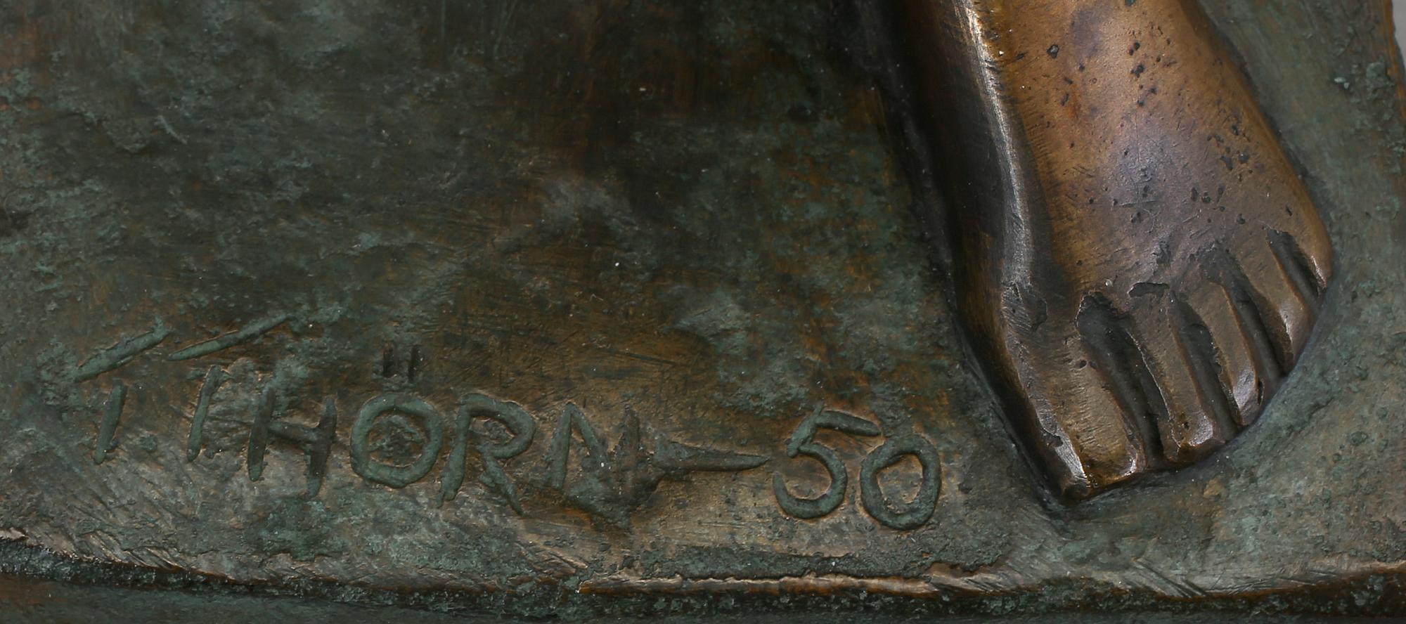 THURE THÖRN, skulptur, brons, sign och daterad -50.