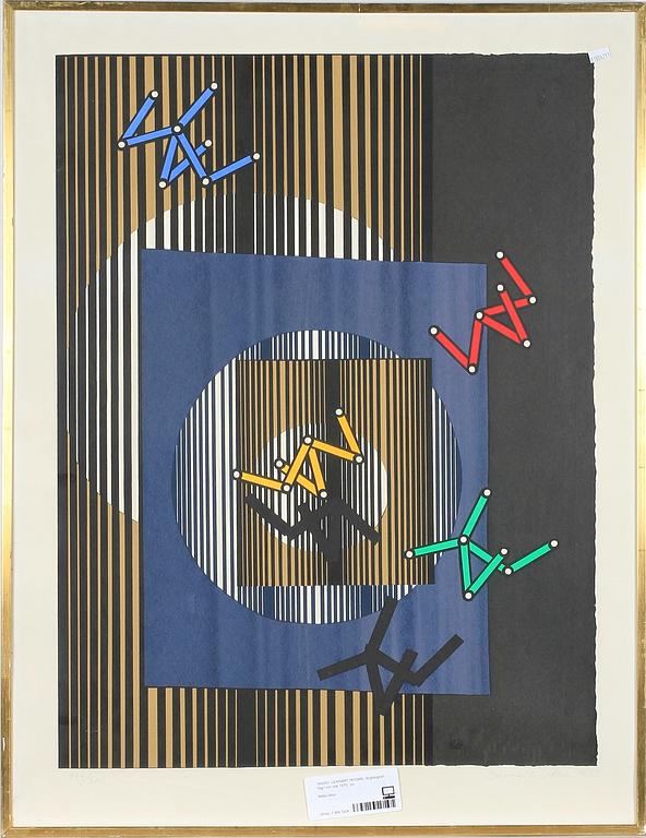 LENNART RODHE, färglitografi. Sign och dat 1970.