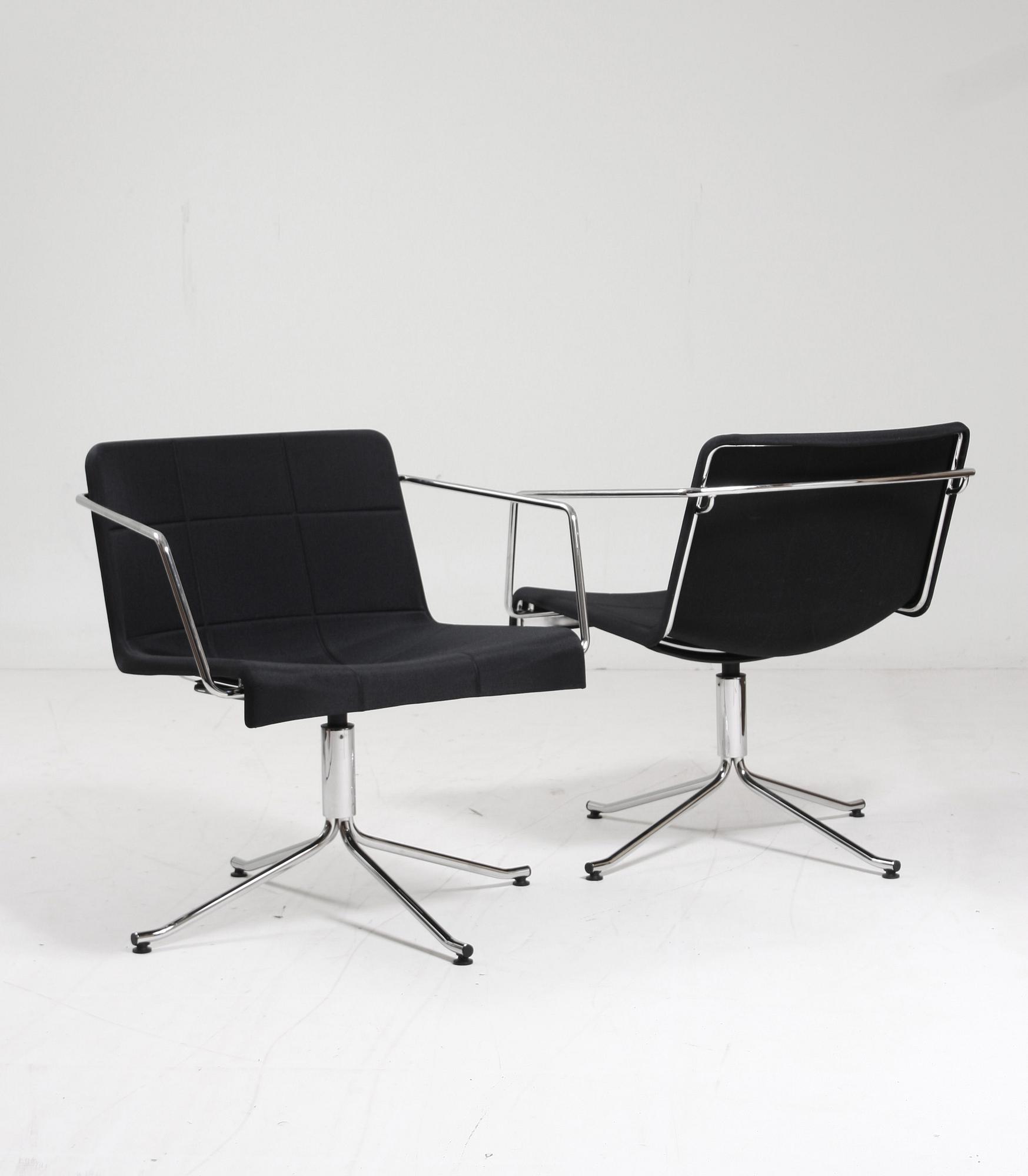 SNURRFÅTÖLJER, 2 st, "Millibar Chair", Anya Sebton för Lammhults, 2007.