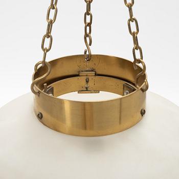 A glass ceiling lamp, second half of the 20th Century.