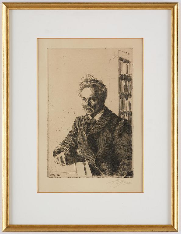 Anders Zorn, "August Strindberg".