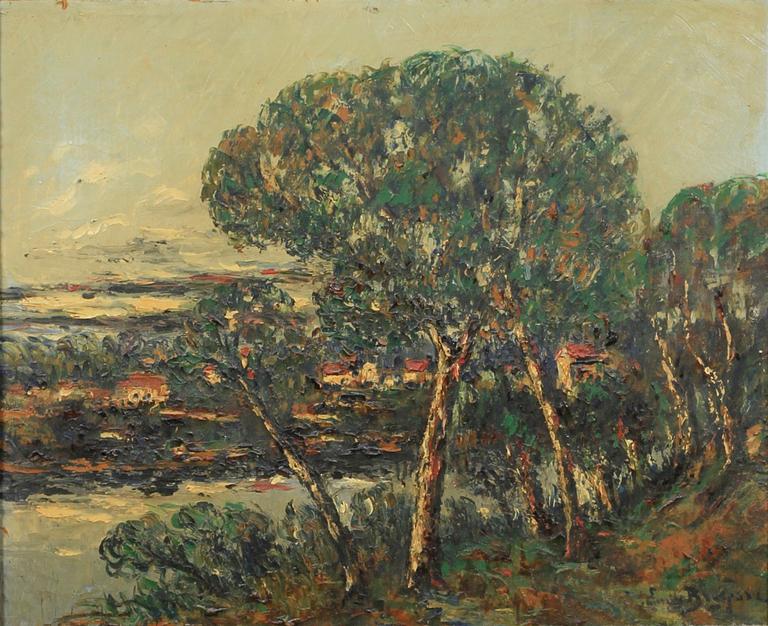 EMILE BREYSSE, olja på pannå, sign.