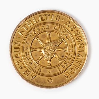 A medal, 15K gold, England, 1922.