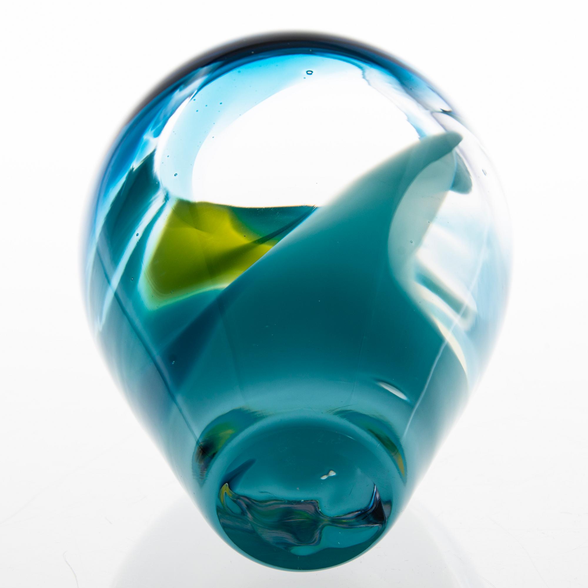 SINI MAJURI, glasskulptur signerad Sini Majuri.