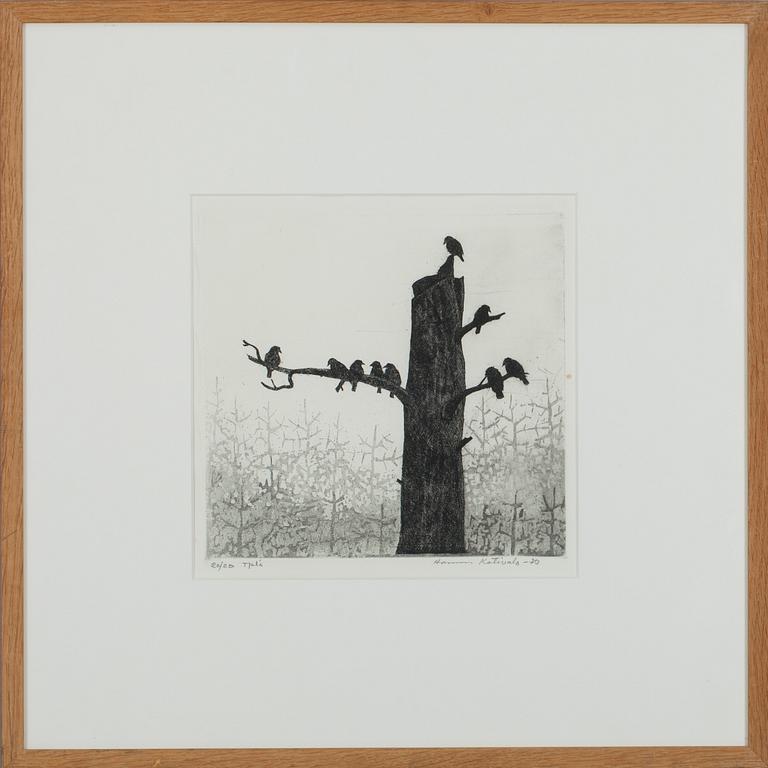 HANNU KOTIVALO, KRÅKOR. Etsning. 20/20. Sign. och dat. -79.